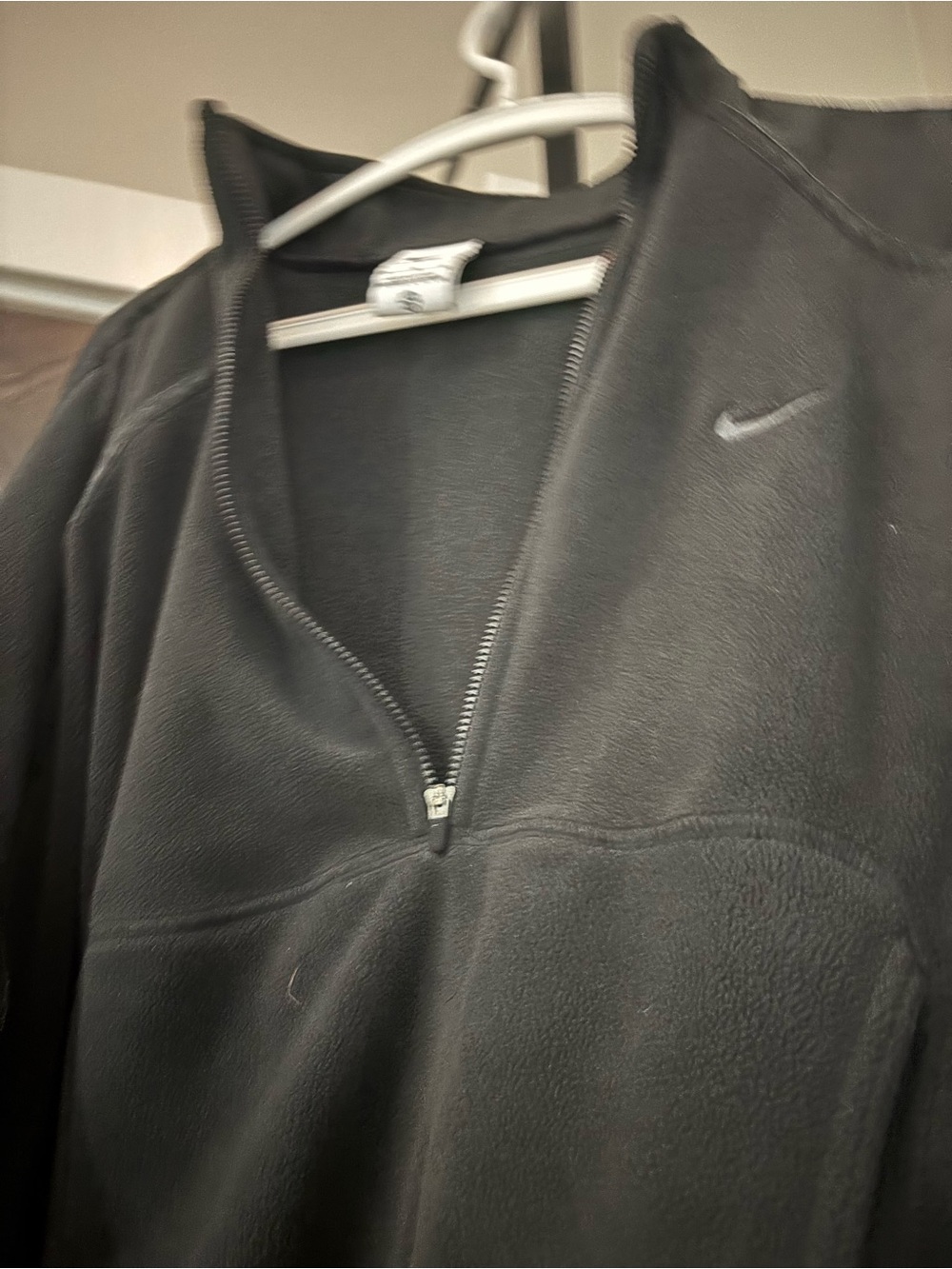 Nike Women's Black Quarter-Zip Fleece Pullover